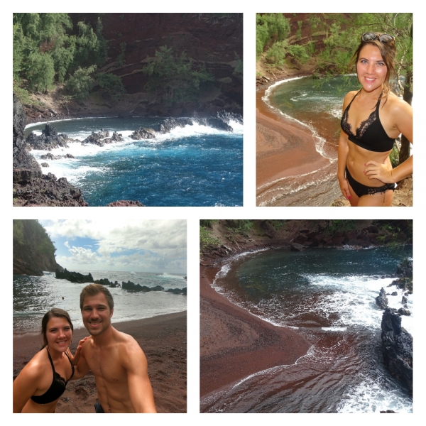 Red Sand Beach Red Sand Beach tijdens Road to Hana